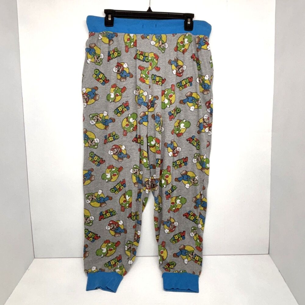 Super Mario Bros Elastic Waistband Elastic Ankle PJ Sleepwear Pants Men's